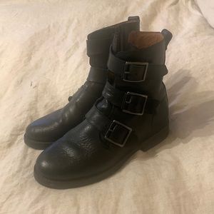 Frye black leather boots